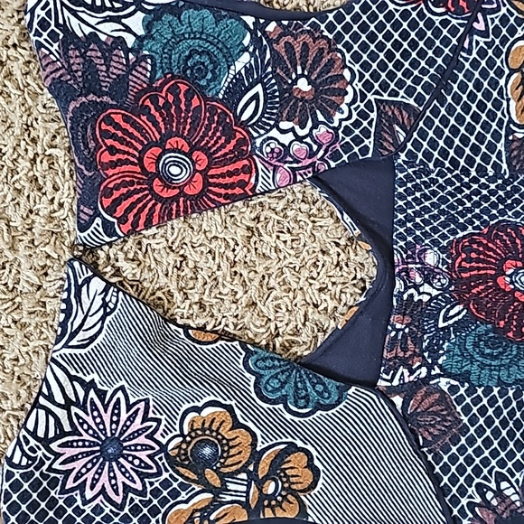 SALE Anthropologie Maeve Fairchild Flared Dress Fit & Flare Floral Stretch Large - Picture 9 of 9